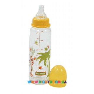 Бутылочка для кормления Baby Team стеклянная 250 мл 1201